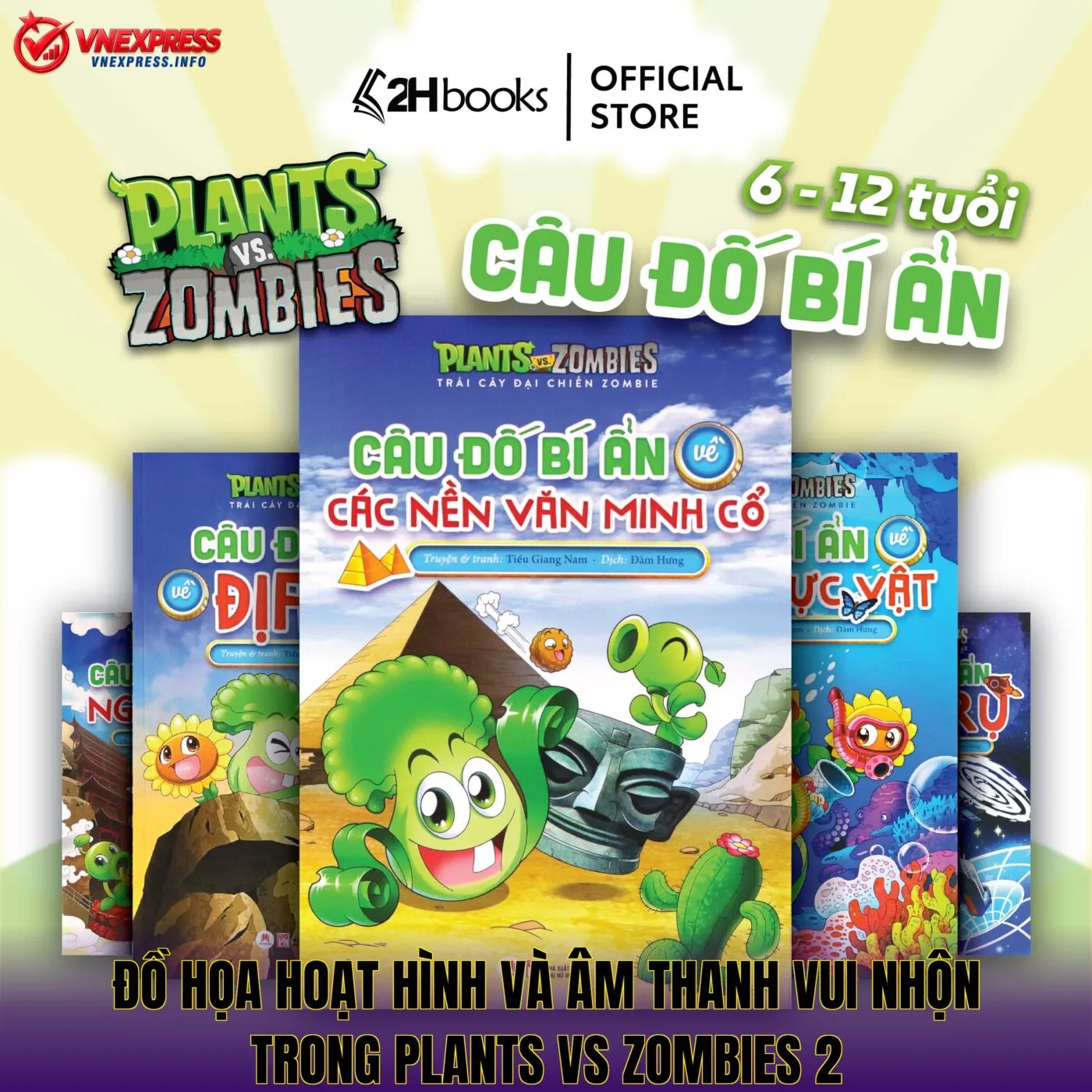 Đồ họa hoạt hình và âm thanh vui nhộn trong Plants vs Zombies 2