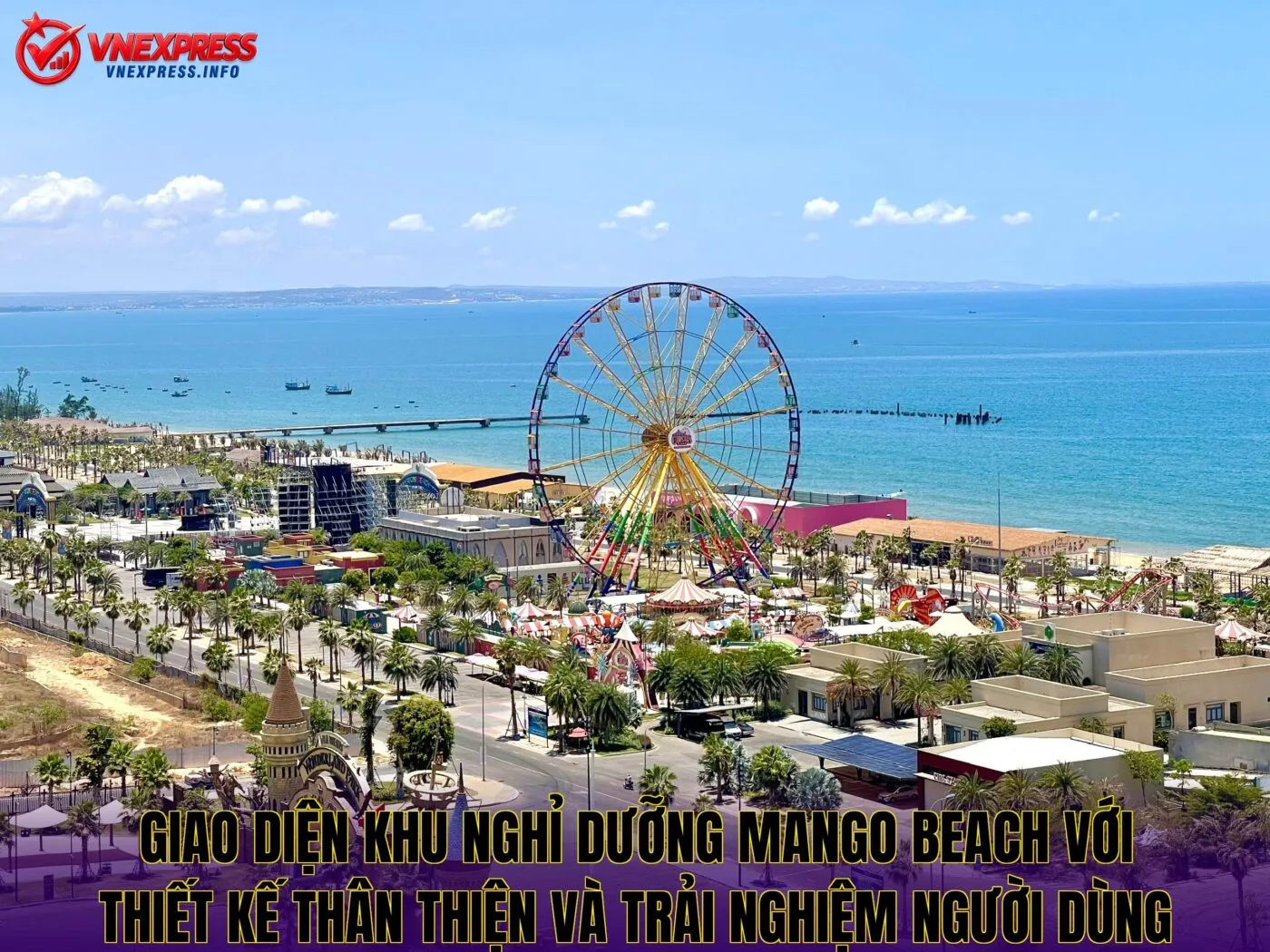 Giao diện khu nghỉ dưỡng Mango Beach với thiết kế thân thiện và trải nghiệm người dùng