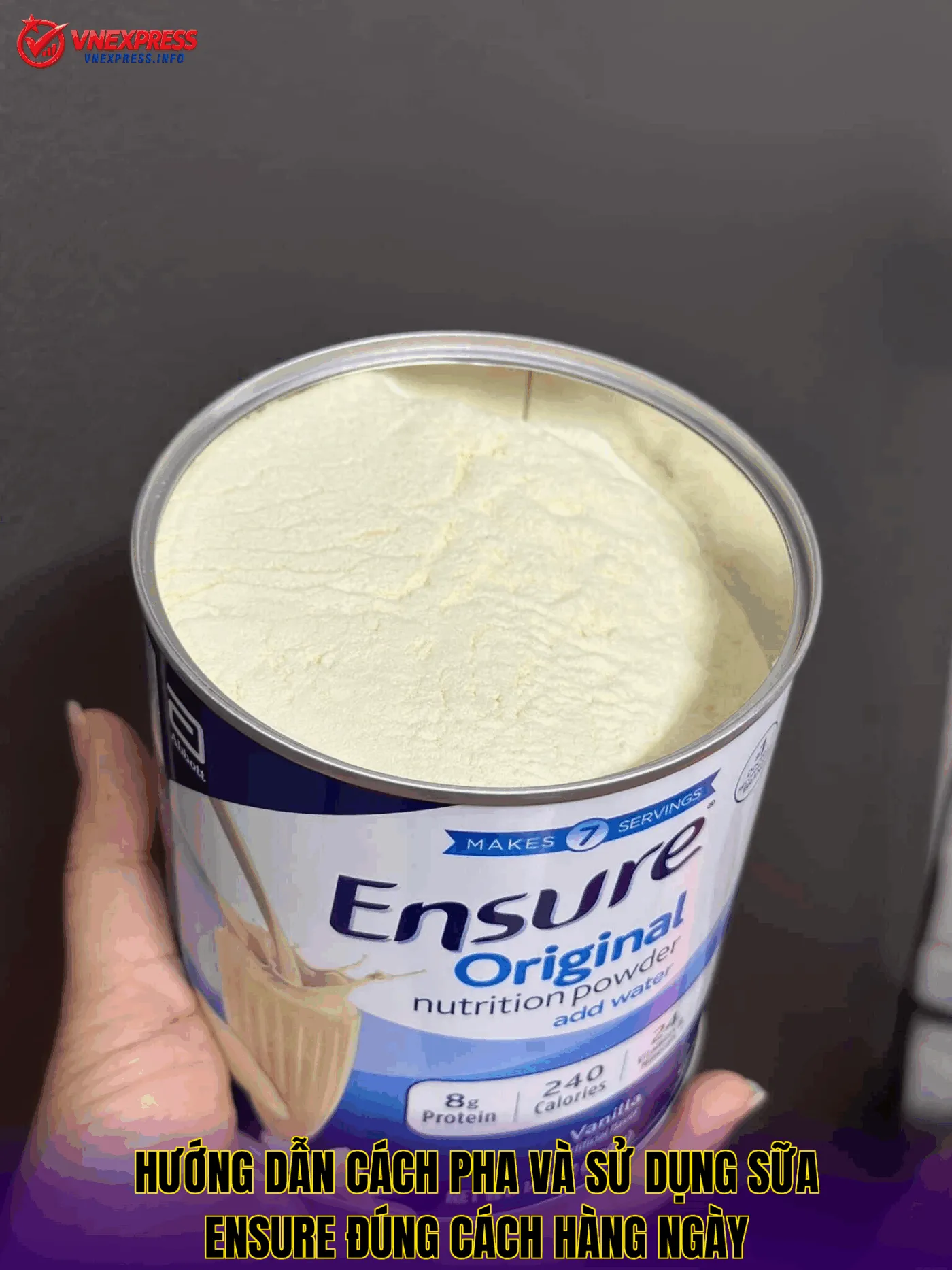 Hướng dẫn cách pha và sử dụng sữa Ensure đúng cách hàng ngày