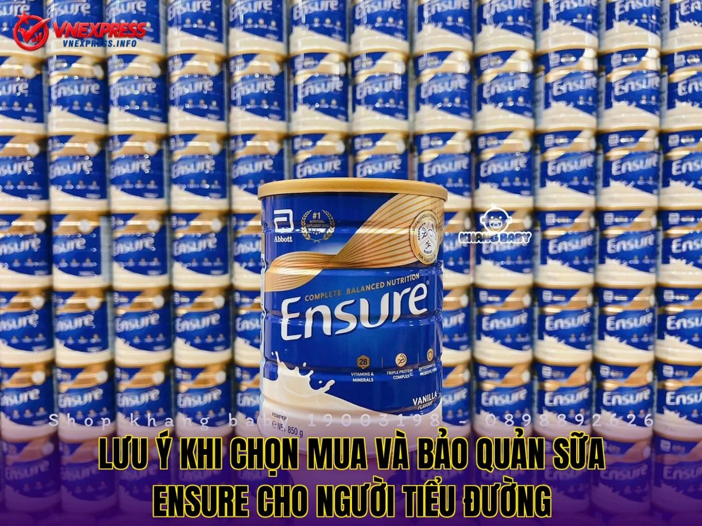 Lưu ý khi chọn mua và bảo quản sữa Ensure cho người tiểu đường