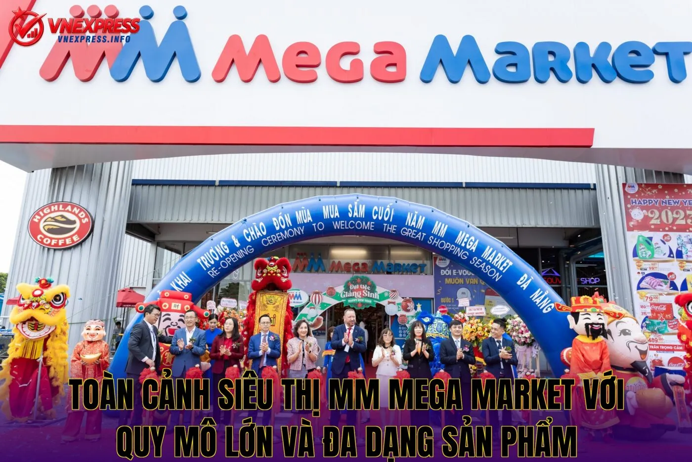Toàn cảnh siêu thị MM Mega Market với quy mô lớn và đa dạng sản phẩm