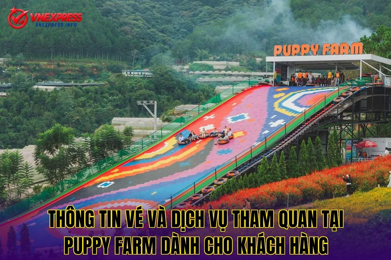 Thông tin vé và dịch vụ tham quan tại Puppy Farm dành cho khách hàng
