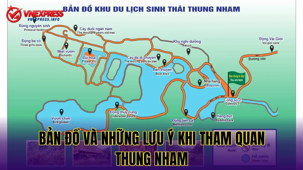 Bản đồ và những lưu ý khi tham quan Thung Nham