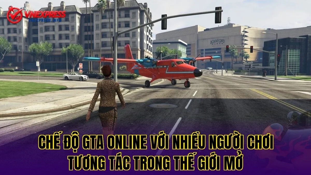 Chế độ GTA Online với nhiều người chơi tương tác trong thế giới mở