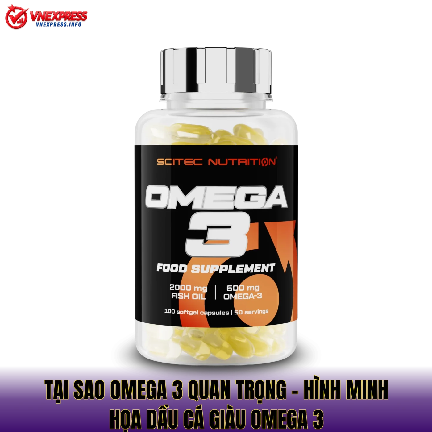 Tại sao Omega 3 quan trọng – hình minh họa dầu cá giàu Omega 3