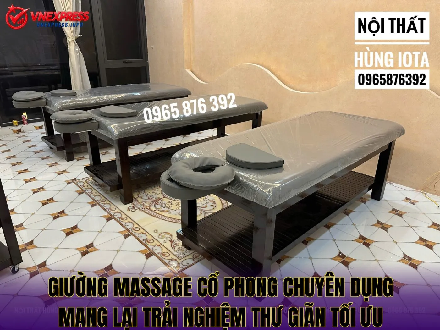 Giường massage cổ phong chuyên dụng mang lại trải nghiệm thư giãn tối ưu