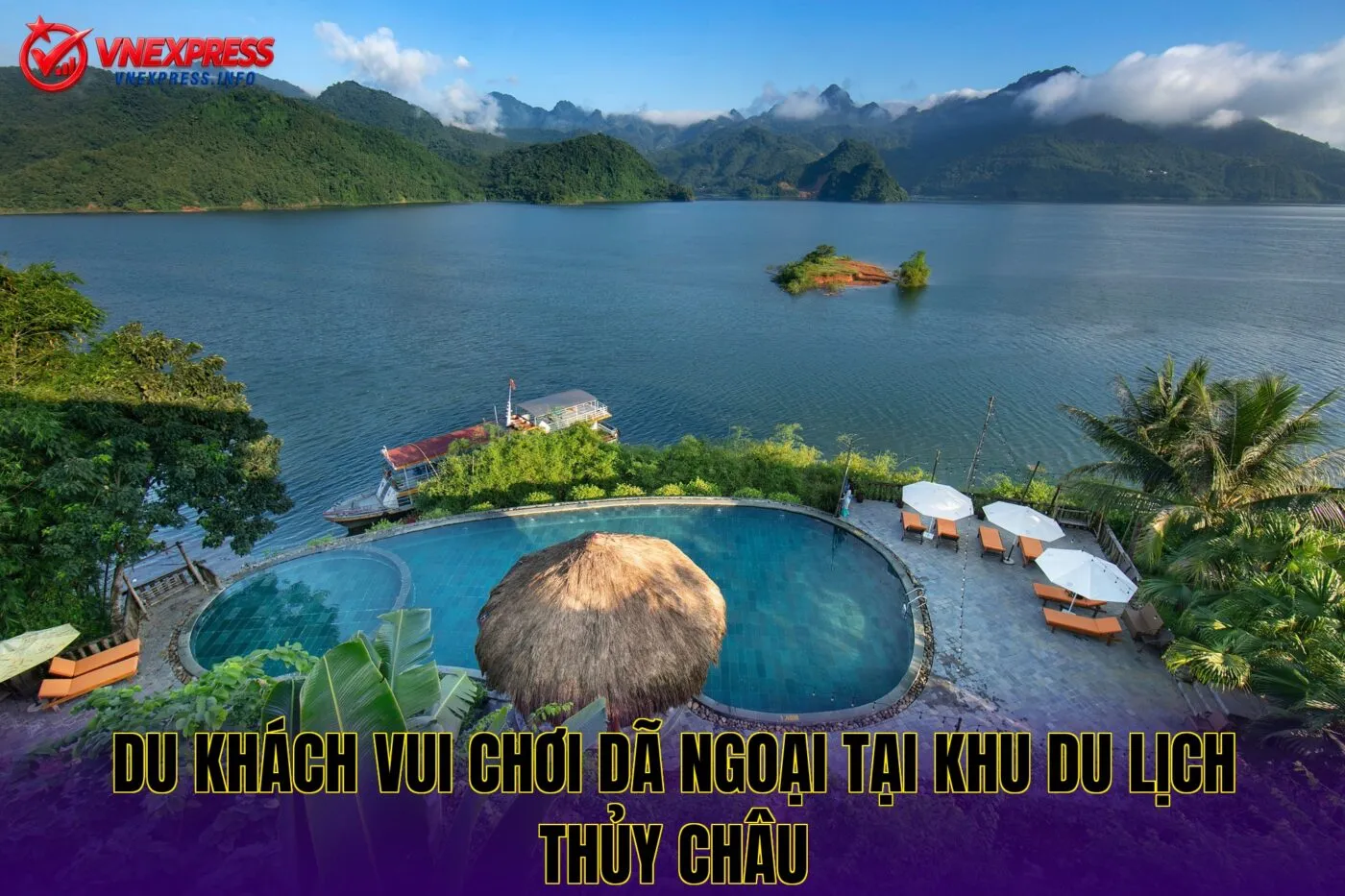 Du khách vui chơi dã ngoại tại khu du lịch Thủy Châu
