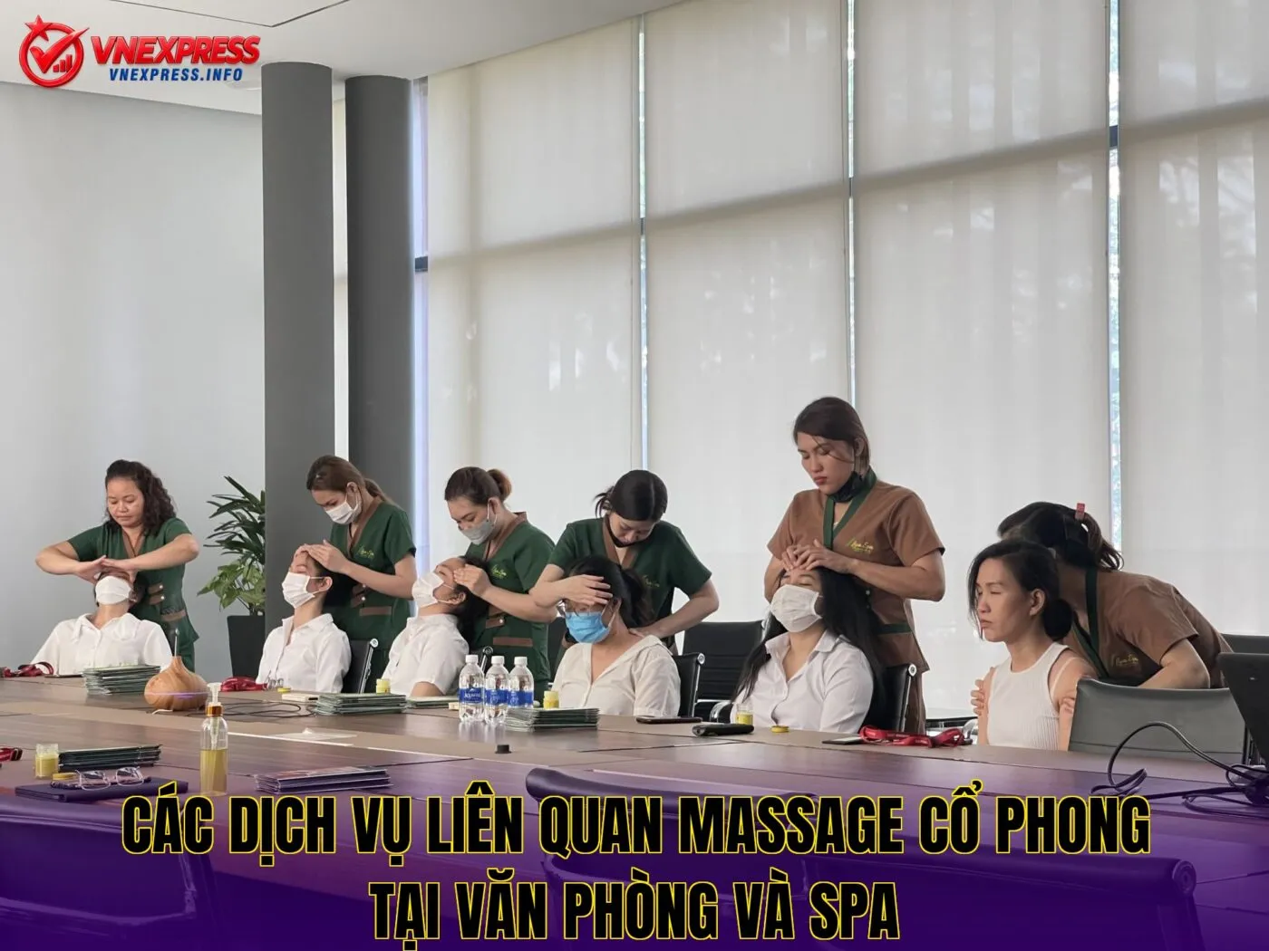 Các dịch vụ liên quan massage cổ phong tại văn phòng và spa