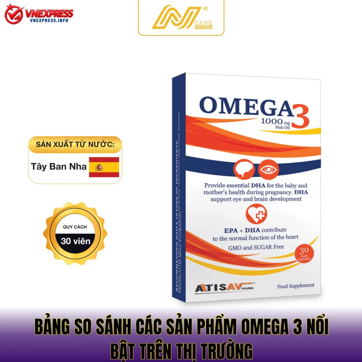 Bảng so sánh các sản phẩm Omega 3 nổi bật trên thị trường