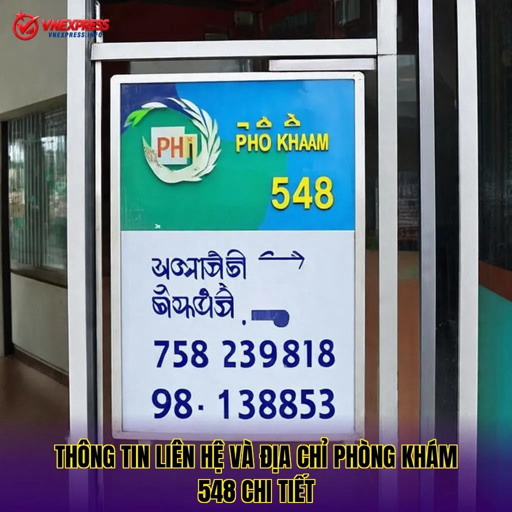 Thông tin liên hệ và địa chỉ phòng khám 548 chi tiết
