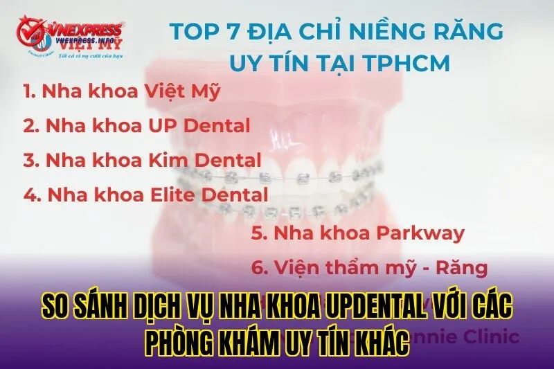 So sánh dịch vụ nha khoa UpDental với các phòng khám uy tín khác